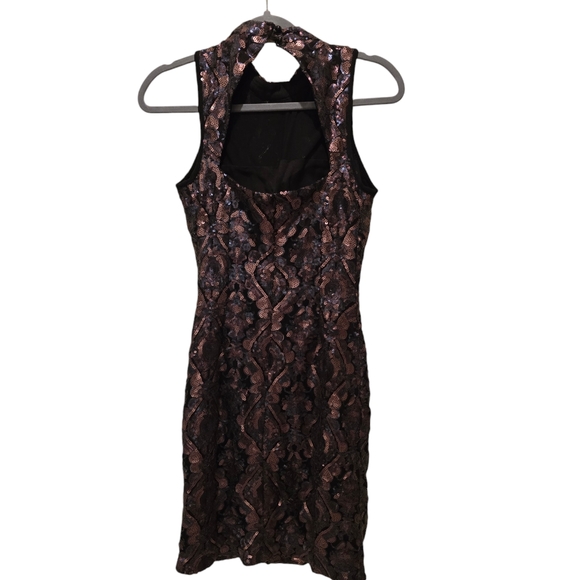 NWT Alberto Makali Sequin Halterneck Mini Dress. Size Small - Picture 5 of 11